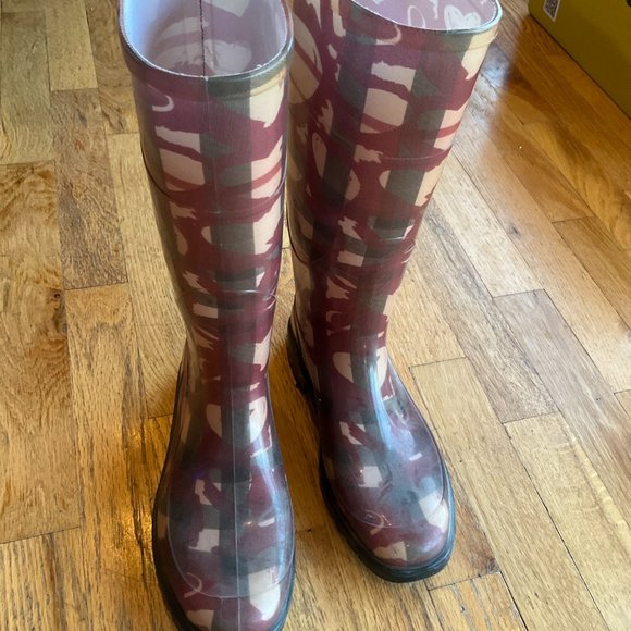 Burberry Women's Tall Rain Boots - Picture 2 of 4